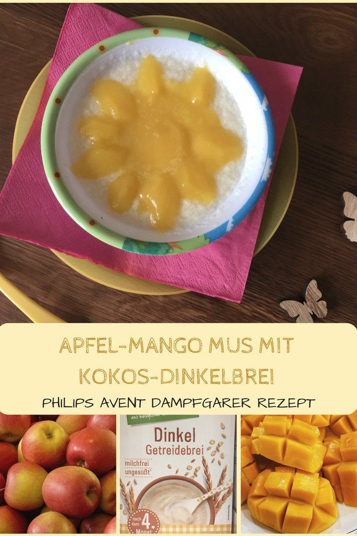Apfel-Mango-Mus aus dem Philips Avent Dampfgarer Apfel-Mango-Mus aus dem Philips Avent Dampfgarer